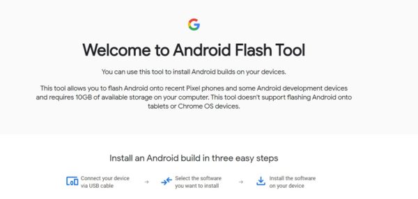 Google Android Flash Tool – Install Latest Android Roms