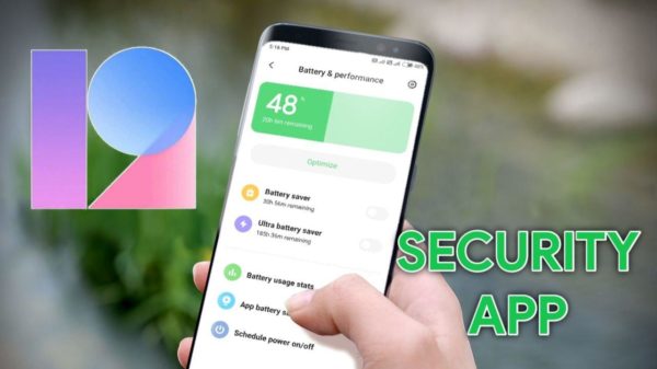 MIUI 12 Security app