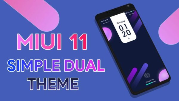 Download Simple Dual MIUI Theme for MIUI 11 and MIUI 10