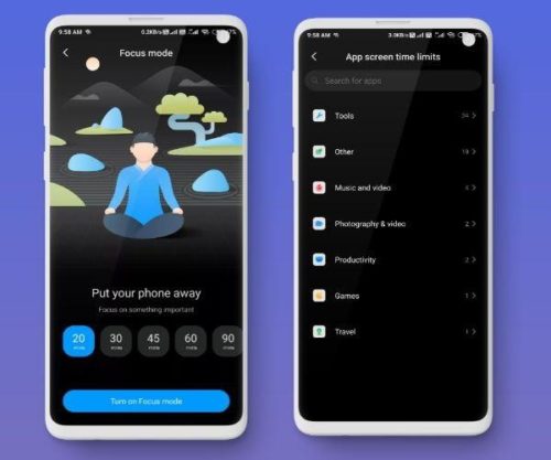 Enable focus mode in MIUI 11