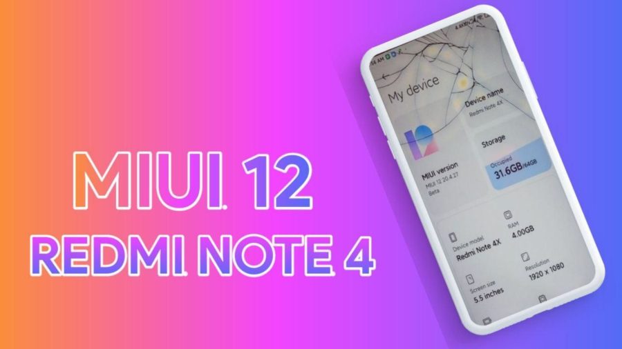 MIUI 12 For Redmi Note 4