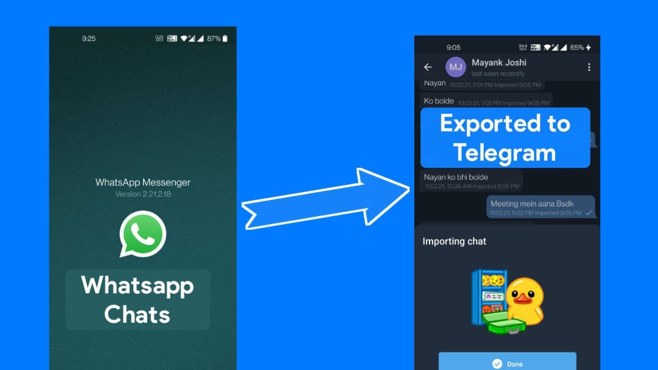 How to export whatsapp chats to telegram