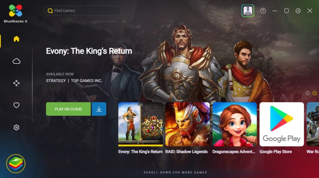 Bluestacks X Android Cloud Gaming Platform - Play Android Games on Cloud without downloading